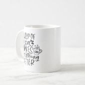 茶を飲むと茶好きが好くなる コーヒーマグカップ (正面左)