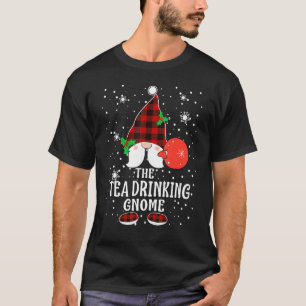 茶を飲む格言バッファロープレイドマッチングファミリーC Tシャツ
