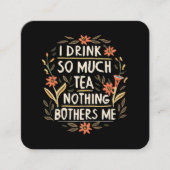 茶を飲んでも何の煩いもせぬ スクエア名刺 (正面)