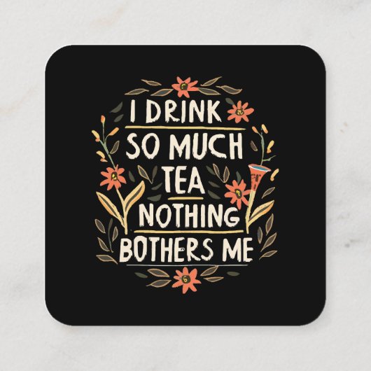 茶を飲んでも何の煩いもせぬ スクエア名刺 (裏面)