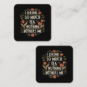 茶を飲んでも何の煩いもせぬ スクエア名刺 (正面/裏面)