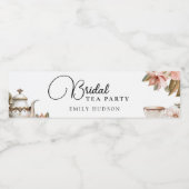 茶エレガントパーティーブライダルシャワー ペットボトルラベル (シングルラベル)