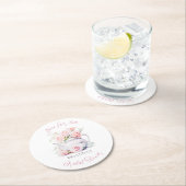 茶エレガントパーティーブライダルシャワー ラウンドペーパーコースター (インサイチュ)