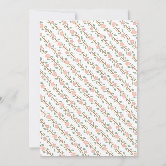 茶エレガントパーティー女の子の赤ちゃんシャワー・ Teapot 招待状 (裏面)