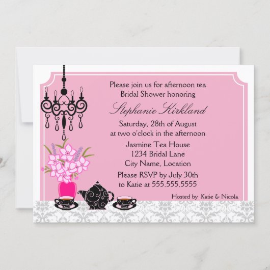 茶エレガントパーティー 招待状 (正面)