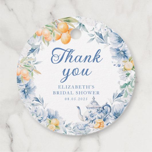 茶エレガントモダンパーティー フェイバータグ (裏面)