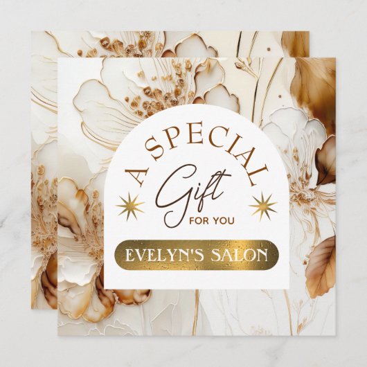 茶エレガント花券 (正面/裏面)