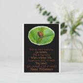 茶オレンジ色のクモのハロウィンパーティーの招待状 招待状 (スタンド正面)