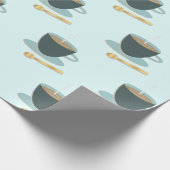 茶カップ・アンド・ソーサーの包装紙 ラッピングペーパー (角)