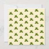 茶カラフルかわいらし杯 |グリーン誕生日ティーパーティー 招待状 (裏面)