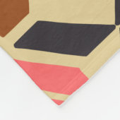 茶スタイリッシュ色モダンの中世紀の幾何形状 フリースブランケット (角)