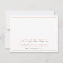 茶ストライプのバラの水の色オレンジ結婚の写真 セーブザデート