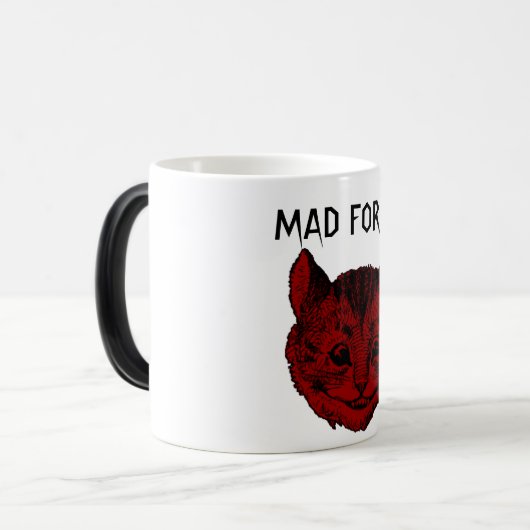 茶チェシャー猫の変形させるマグのための不機嫌 モーフィングマグカップ (正面左)