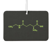 茶テアニン分子化学式 カーエアーフレッシュナー (正面)