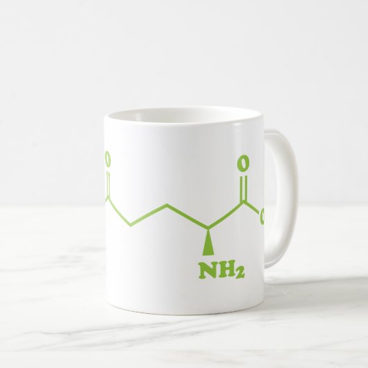 茶テアニン分子化学式 コーヒーマグカップ (正面右)