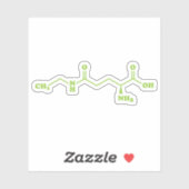 茶テアニン分子化学式 シール (シート)