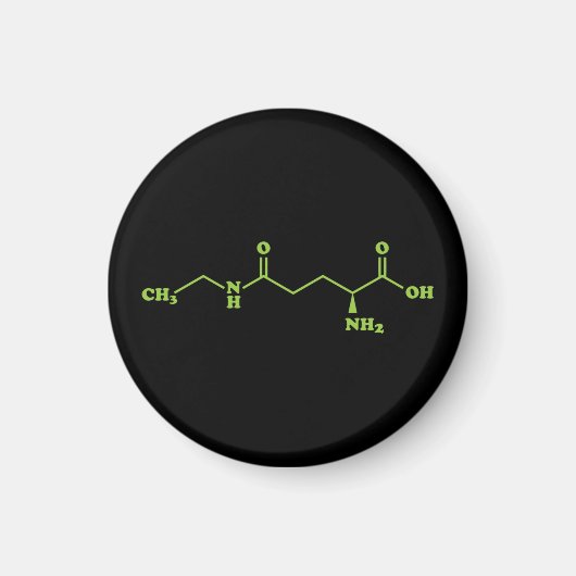 茶テアニン分子化学式 マグネット (正面)