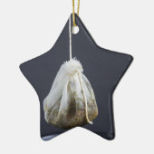 茶バッグつるは飲み物だ セラミックオーナメント (左)