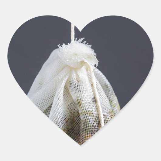 茶バッグつるは飲み物だ ハートシール (正面)