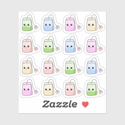 茶バッグコージーティータイムキュートかわいい舞城プランナー シール (シート)