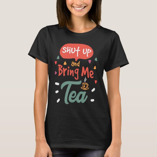 茶バッグ急速温茶飲み物リラックス茶 Tシャツ (正面)