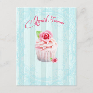 茶バラのカップケーキの招待状 招待状