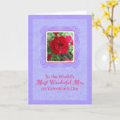 茶バラオンラベンダーワンダママバレンタイン カード (黄色い花)