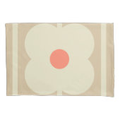 茶バラジャイアントアバカスの花レトロインスパイア- 枕カバー (正面左)