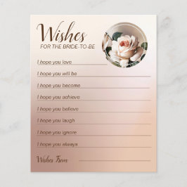 茶バラブライダルシャワーウィッシュゲーム