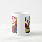 茶バラ水彩オリジナルアートフラワー コーヒーマグカップ (中央)