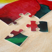 茶バラ水彩オリジナルアートフラワー ジグソーパズル (側面)