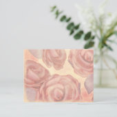 茶バラ、はがき ポストカード (スタンド正面)