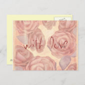 茶バラ、はがき ポストカード (正面/裏面)