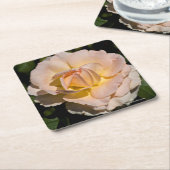 茶バラ スクエアペーパーコースター (アングル)