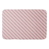 茶バラ(赤)、グレーと白の点 バスマット (正面)