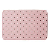 茶バラ（赤）、メイブ、白い点 バスマット (正面)