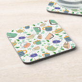 茶パターン コースター (左側)