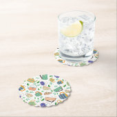 茶パターン ペーパーコースター (インサイチュ)