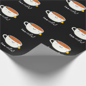 茶パンプンおもしろいダークBG ラッピングペーパー (角)