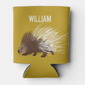 茶パーソナライズされたとマスタードの山嵐 缶クーラー (正面)