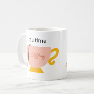 茶パーソナライズされたの時間 コーヒーマグカップ