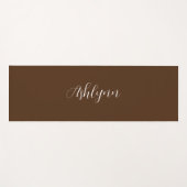 茶パーソナライズされた色 ヨガマット (正面(横))