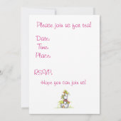 茶パーティの招待状コテージガーデンフラワーバケツ 招待状 (裏面)