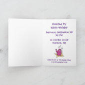 茶パーティの招待状飛んでいる：エレファントティーケトル 招待状 (内部)