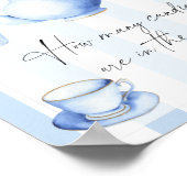 茶パーティーの赤ちゃんシャワーお菓子の数を推測 ポスター (角)