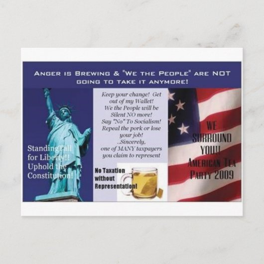 茶パーティーはがき ポストカード (正面)