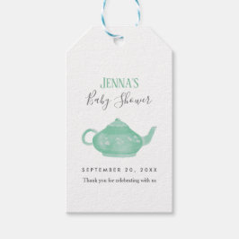 茶パーティーみすぼらしいシックな赤ちゃんシャワーありがとう ギフトタグ