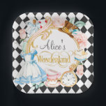 茶パーティーアリスin wonderland girl birthday紙 ペーパープレート<br><div class="desc">Alice in Wonderland不機嫌ハターティーパーティー誕生日</div>