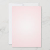 茶パーティーエレガントピンク赤面赤ちゃんシャワー 招待状 (裏面)