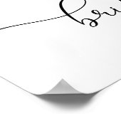 茶パーティーエレガントブライダルシャワーウェルカムサイン ポスター (角)